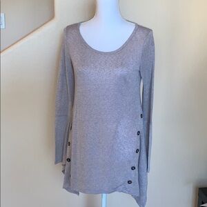 Maurices Shark bite tunic top with a butto…